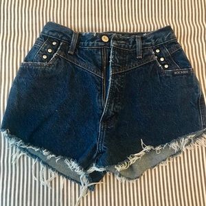 Vintage high waisted distressed cut off shorts